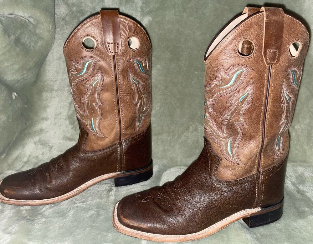Old West Cowboy Boots BSY1819 Unisex Youth Size 6.5D